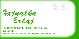 hajnalka brlaj business card